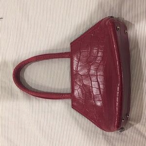 Furla Red Croc leather handbag
